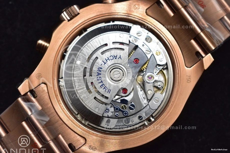 TopPick II on RG Edition GMF Bracelet 1:1 YachtMaster Blue RG A Best 1223 Ceramic 116685 1021